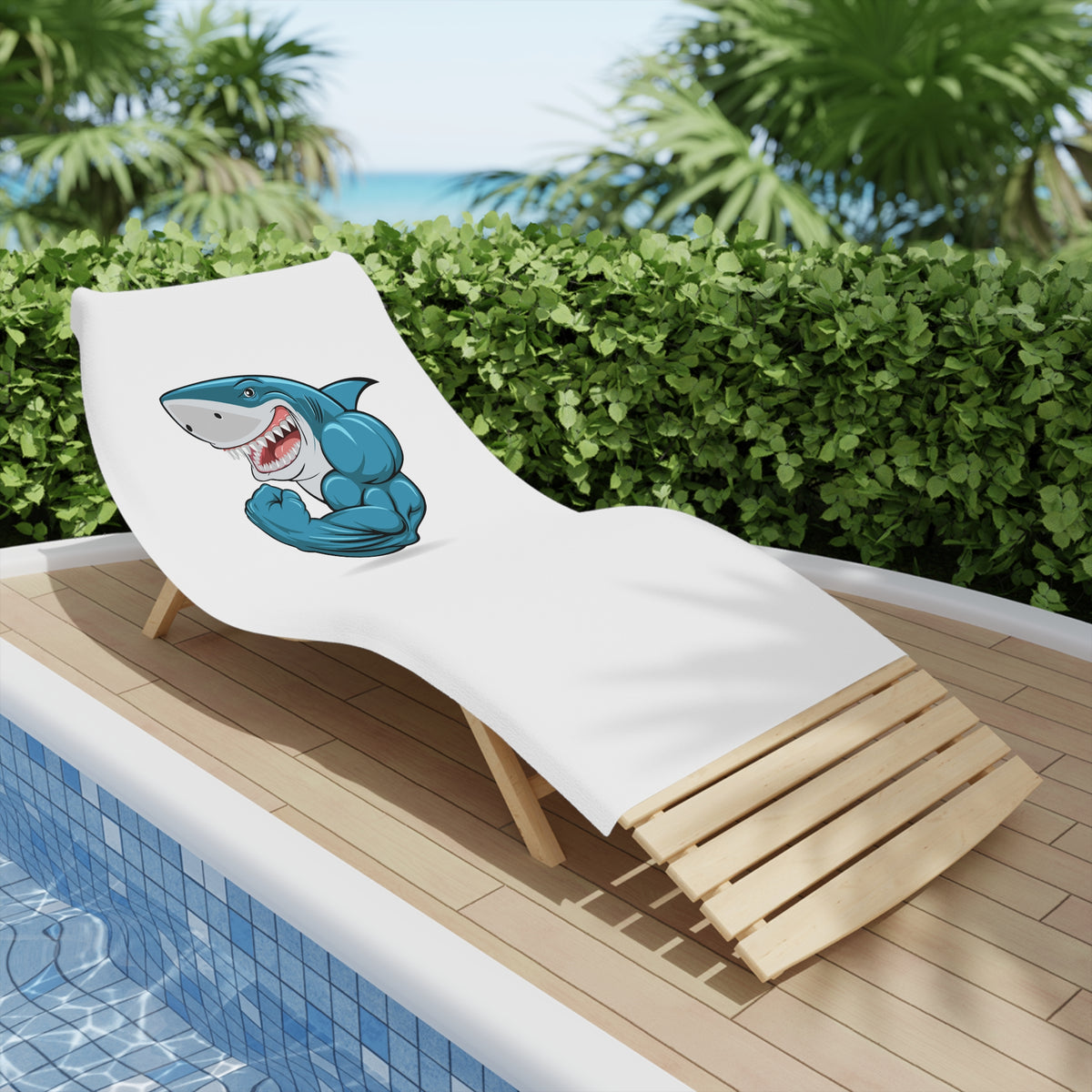 Flexing Shark Beach Towel
